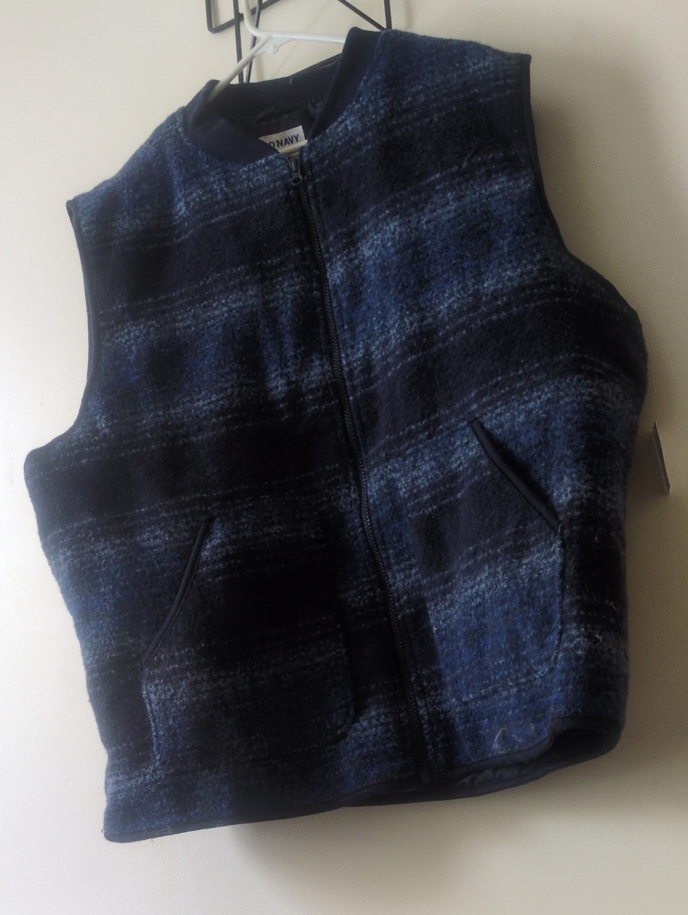 Old Navy Blue Knit Zip Vest